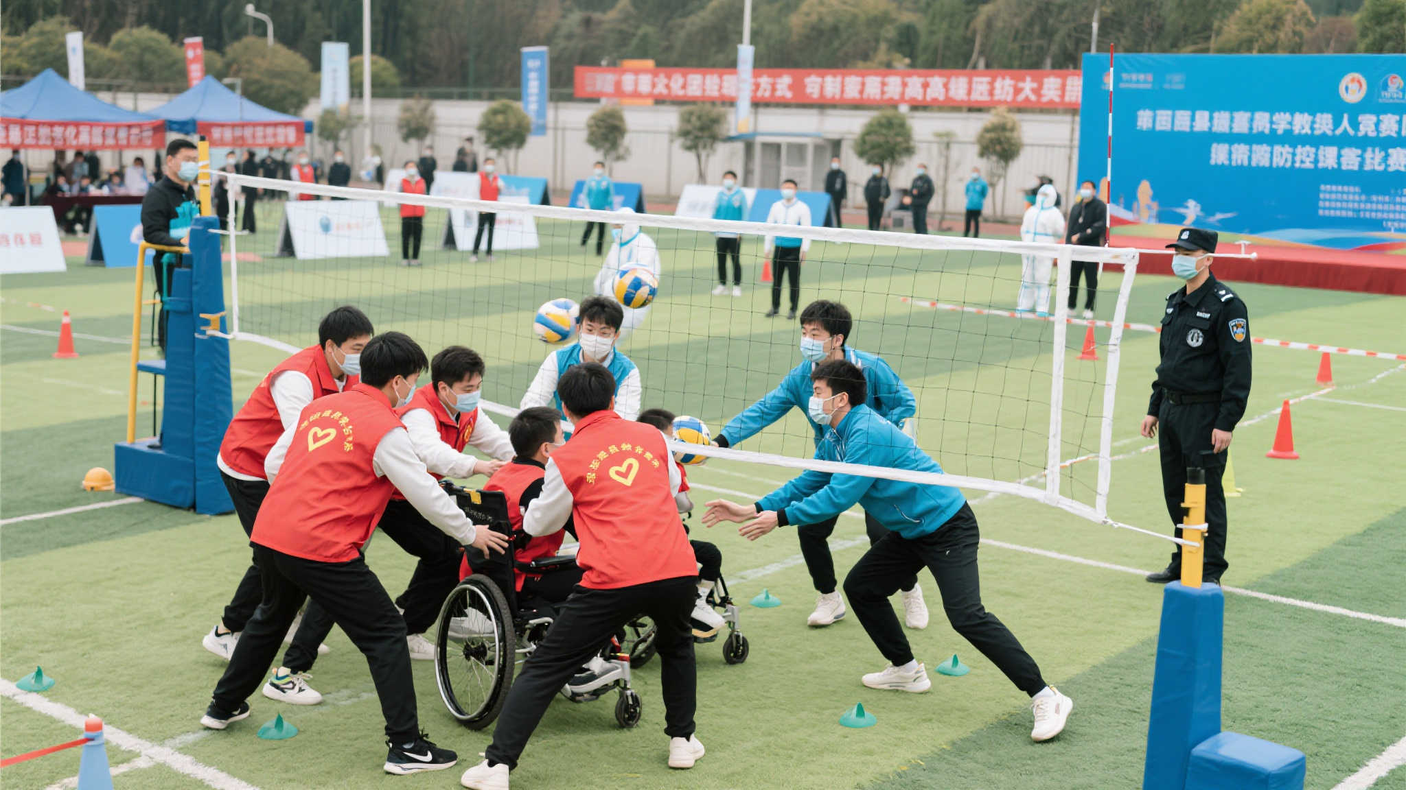 在竞争异常激烈的团体项目角逐中，荣县特教队伍更显整